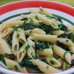 Spinach Chive and Gorgonzola Pasta