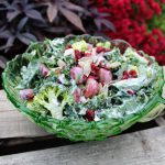 Healthy Broccoli And Kale Salad With Grapes