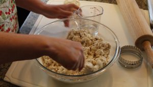 Making the pierogi dough