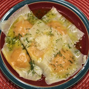 Easy Squash Ravioli With Rosemary Oil