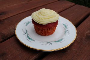 Frosted Red Velvet Beet Cupcake