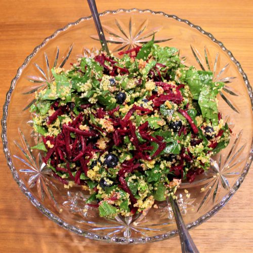 Quinoa Blueberry Kale and Beet Salad