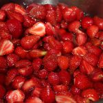 Strawberry preserves in pot